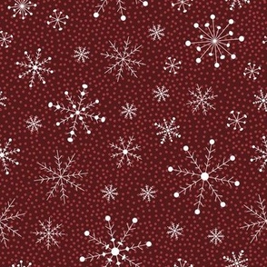 Snowflakes Medium Red 2