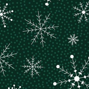 Snowflakes Large Green