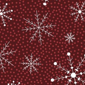 Snowflakes Large Red 2