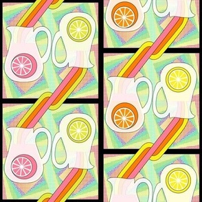 Pop art citrus juice jugs