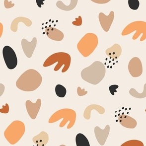 Minimalistic abstract shapes brown