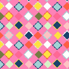 diamond picnic plaid // pink