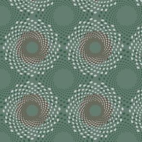 Modern circles in teal and gray