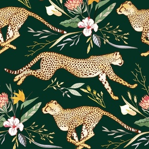 Big Cat Cheetahs Fabric, Wallpaper and Home Decor | Spoonflower