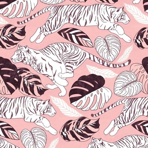 Swift Stripes - bubblegum pink and white 