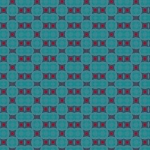 Red Spark on Teal Background