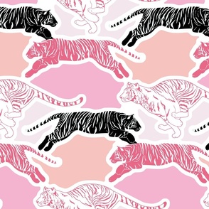 Color block Tigress Jigsaw - pink 