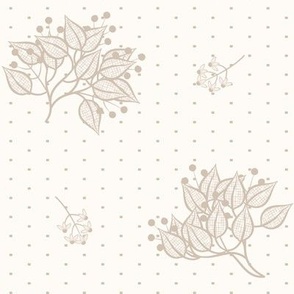 Bancroft: Brown & Cream Floral, Wild Berries