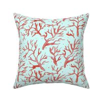 Capri island corals - watercolor underwater - summer beach holiday vibes a369-6