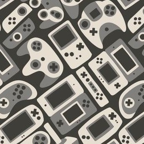 Video Game Controllers in Grey
