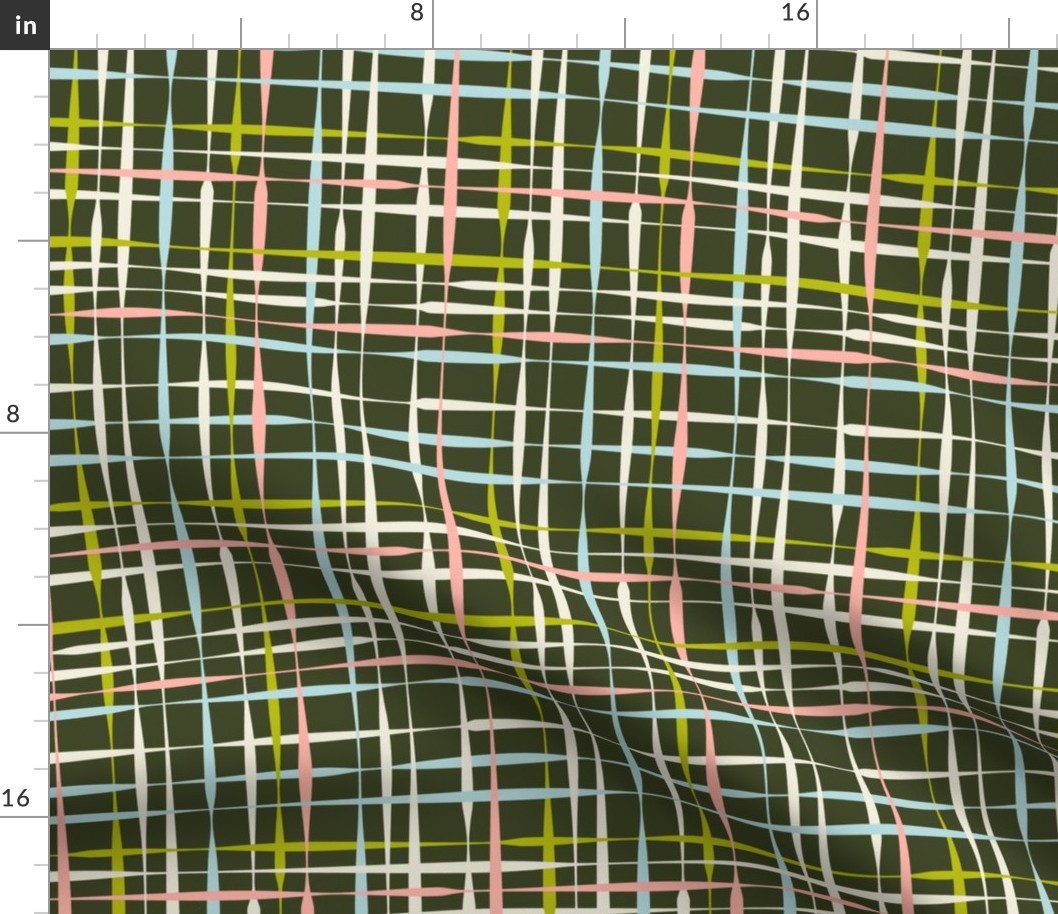 Multi Plaid on Dark Green