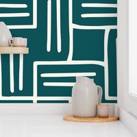 Chart A Course - Geometric Teal Large Scale