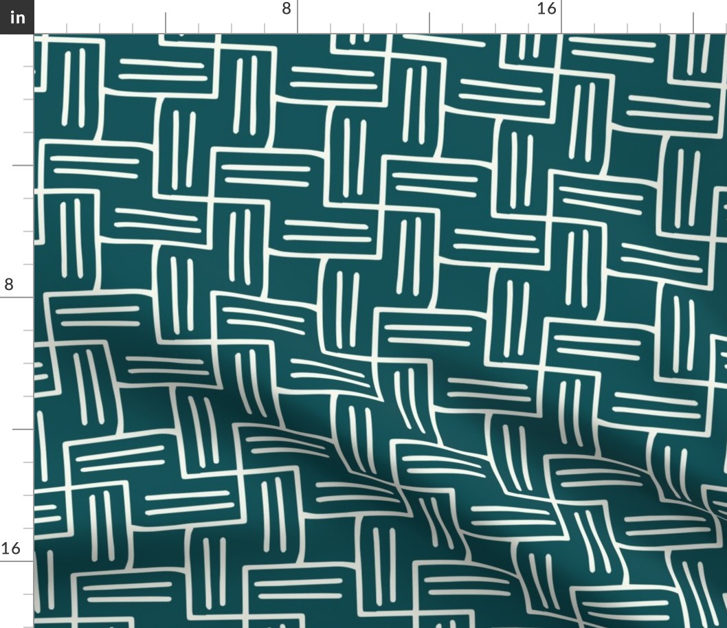 Chart A Course - Geometric Teal Large Scale