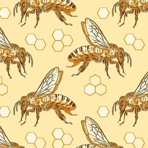 Gold honeybee 12x12
