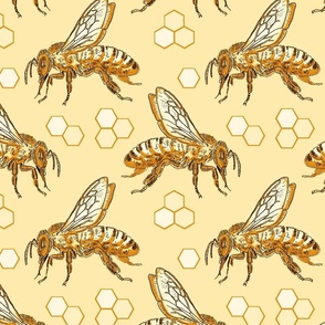 Gold honeybee 10x10