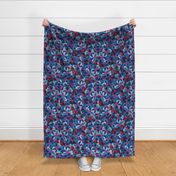 Lots of flowers and navy blue - medium