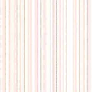Soft Haze Stripes Skinny Blush on White 150L