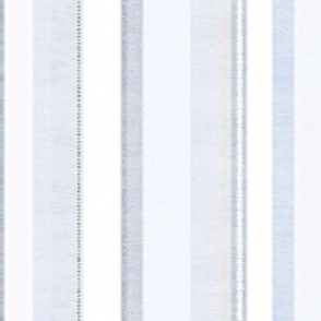 Soft Haze Stripes Medium Blue on White 150