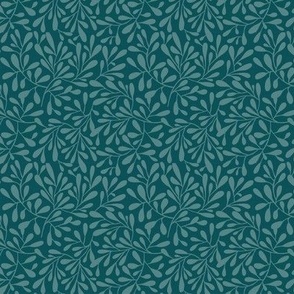 Breeze - Botanical Leaves - Tonal Teal Small Scale