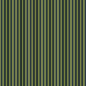 Small Vertical Bengal Stripe Pattern - Artichoke Green and Medium Charcoal