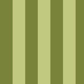 Large Vertical Awning Stripe Pattern - Artichoke Green and Pear Green