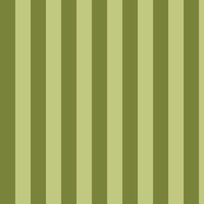 Vertical Awning Stripe Pattern - Artichoke Green and Pear Green