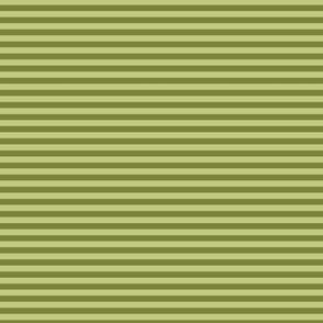 Small Horizontal Bengal Stripe Pattern - Artichoke Green and Pear Green