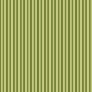 Small Vertical Bengal Stripe Pattern - Artichoke Green and Pear Green