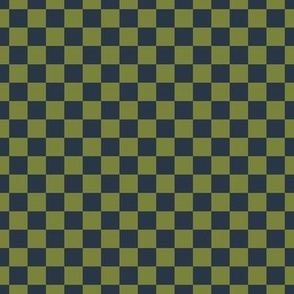 Checker Pattern - Artichoke Green and Medium Charcoal