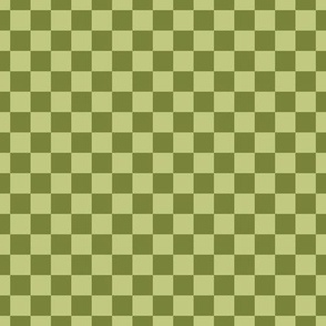 Checker Pattern - Artichoke Green and Pear Green