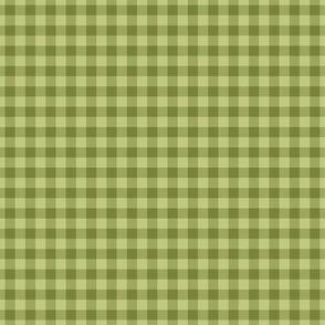 Small Gingham Pattern - Artichoke Green and Pear Green