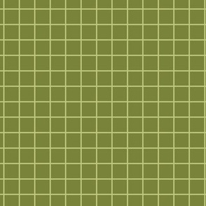 Grid Pattern - Artichoke Green and Pear Green