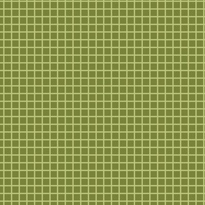 Small Grid Pattern - Artichoke Green and Pear Green