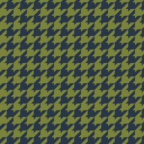 Houndstooth Pattern - Artichoke Green and Medium Charcoal