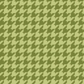 Houndstooth Pattern - Artichoke Green and Pear Green