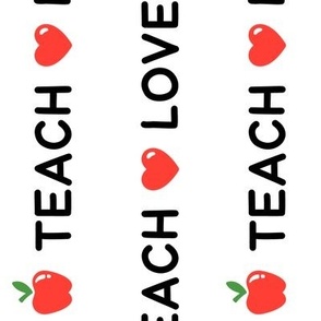 Teach, Love, Inspire on White (Extra Large Size, Rotated)