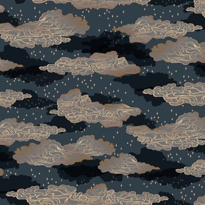 Clouds and Stars {Gold/Midnight} medium