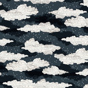 Clouds and Stars {White/Silver} medium