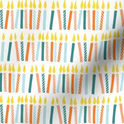 candles - birthday - celebration - teal and orange - C21