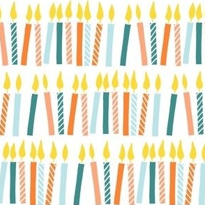 candles - birthday - celebration - teal and orange - C21
