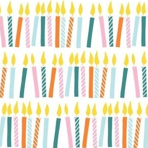 candles - birthday - celebration - pink, teal and orange - C21