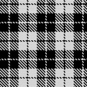 Black and White Plaids , Tartans , Checks 7.63in x 7.63in