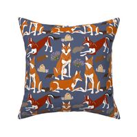 Caberu the  Ethiopian  Wolf  pattern in blue