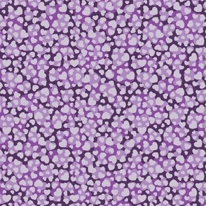 Purple Mini Hearts Geometric Pattern