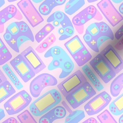  Video Game Controllers in Pastel
