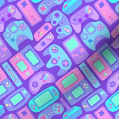  Video Game Controllers in Cool Colors