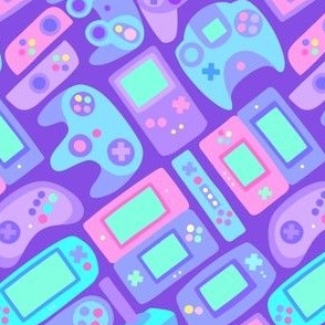  Video Game Controllers in Cool Colors