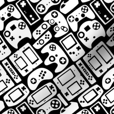  Video Game Controllers Black & White