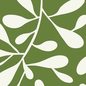 Breeze - Botanical Green Ivory White Jumbo Scale