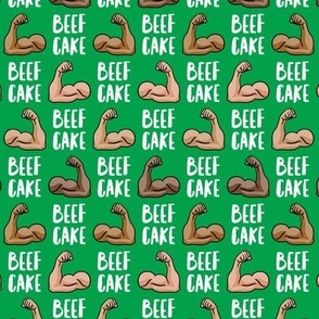 beefcake - biceps - large muscle arm - green - LAD21
